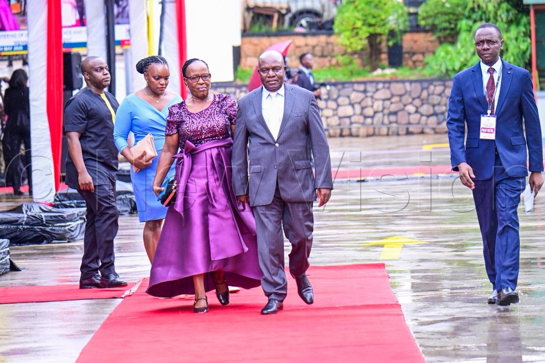 Crypus Kiyonga Bukonzo County West MP arrives with family.