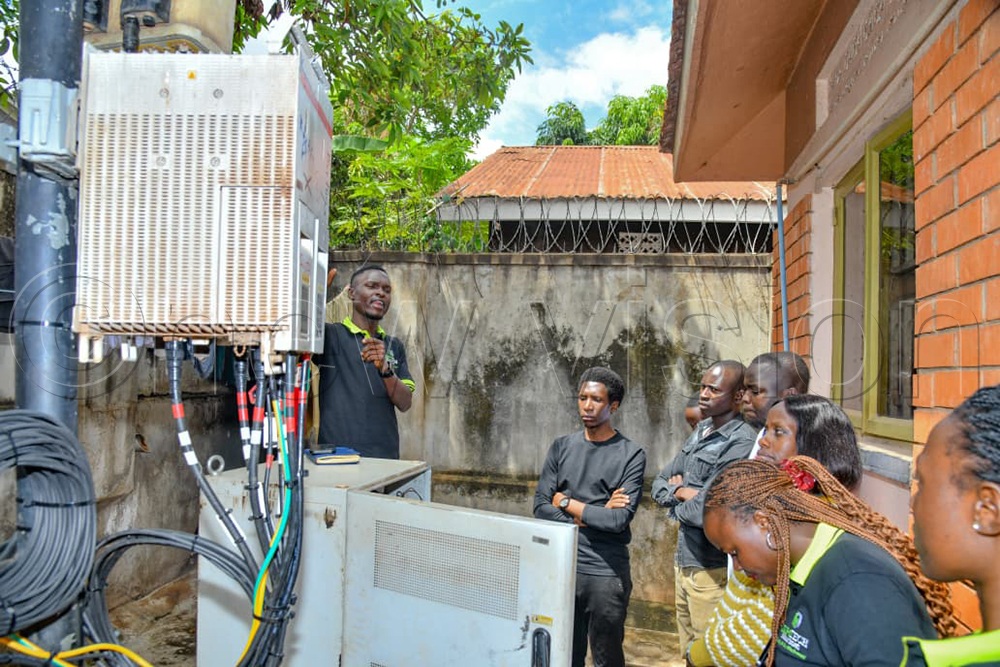 Participants take part in a practical training session led by a facilitator during the Advanced Telecom Technologies Training. (Photo by Richard Sanya).
