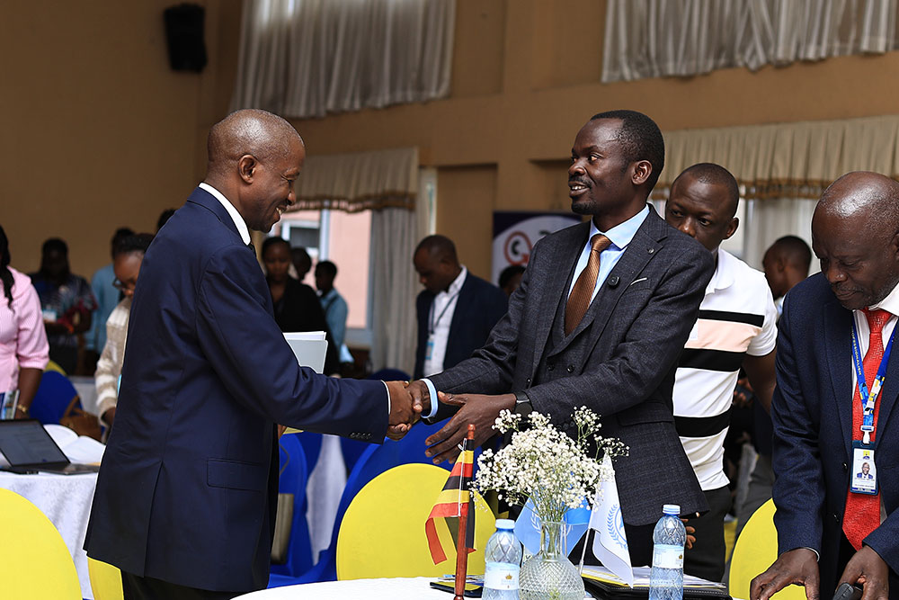 MUBS Principal Prof. Muhwezi welcomes Kibale County MP Okwi