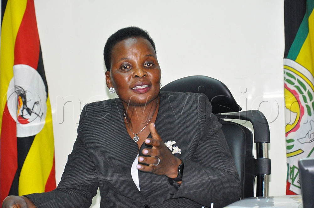 Beatrice Akello outgoing minister of State Office of the President remarks. (Credit: Nancy Nanyonga)
