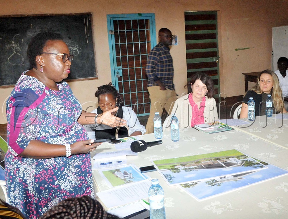 (L-R): Helen Kaweesa the former chairperson of the Chevening Alumni Association of Uganda speaks as Emma Hennessey, the Head of the Scholarships Unit in the UK looks on with Marcella Winearls, the Head of Public Diplomacy at the British High Commission at the Kampala School for the Physically Handicapped children in Mengo on 9th March 2026. (Photo by Nicholas Oneal)