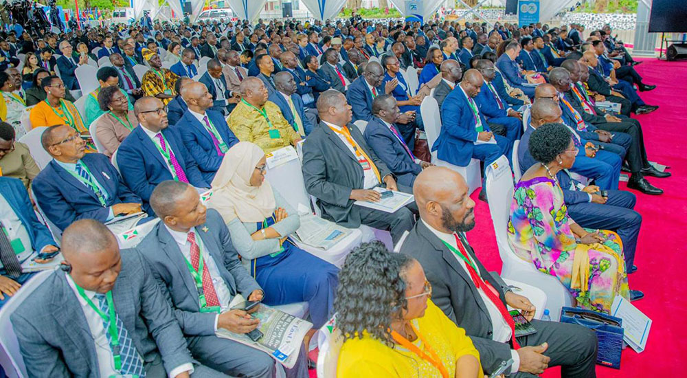 Participants including ministers, top technocrats, diplomats, development partners and investors from the EAC countries attentively listening to the EAC Presidents on June 30, 2024 at Arusha International Conference.