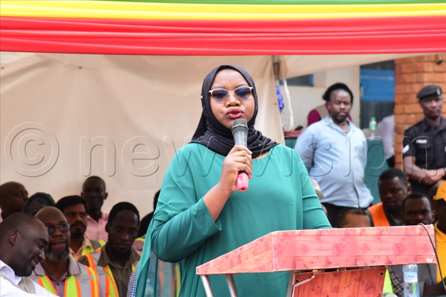 The executive director of Kampala Capital City Authority (KCCA), Hajat Sharifah Buzeki, remarks.
