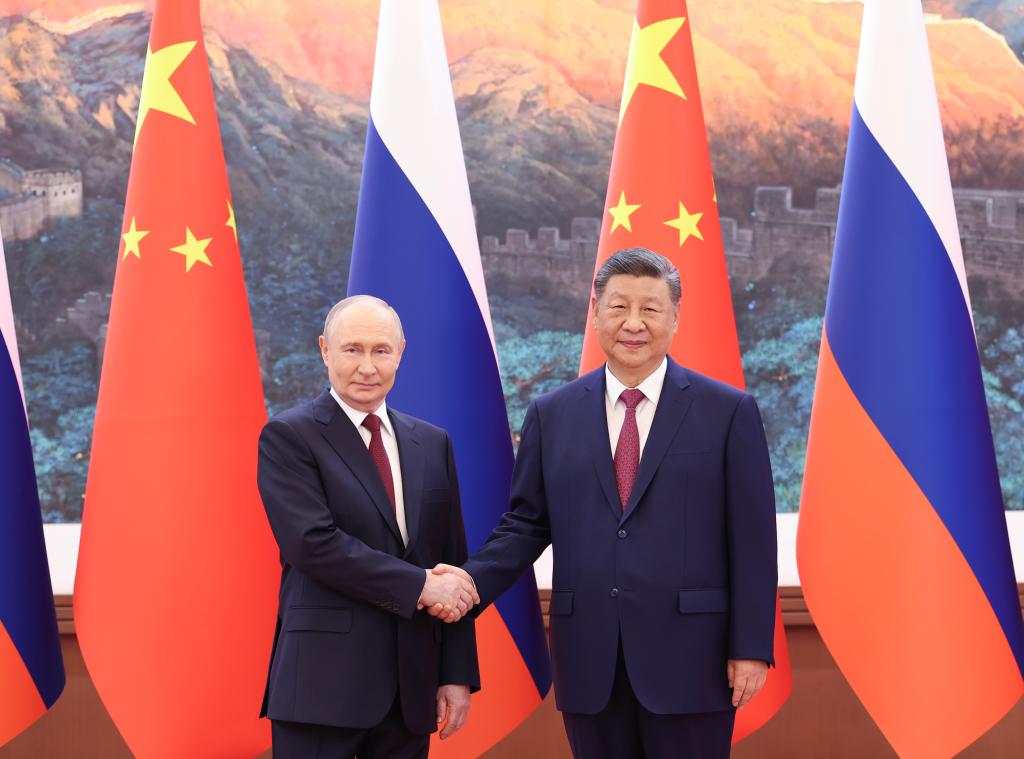 Chinese President Xi Jinping holds talks with Russian President Vladimir Putin, during a state visit to China, at the Great Hall of the People in Beijing, China, May 20, 2026. (Xinhua)