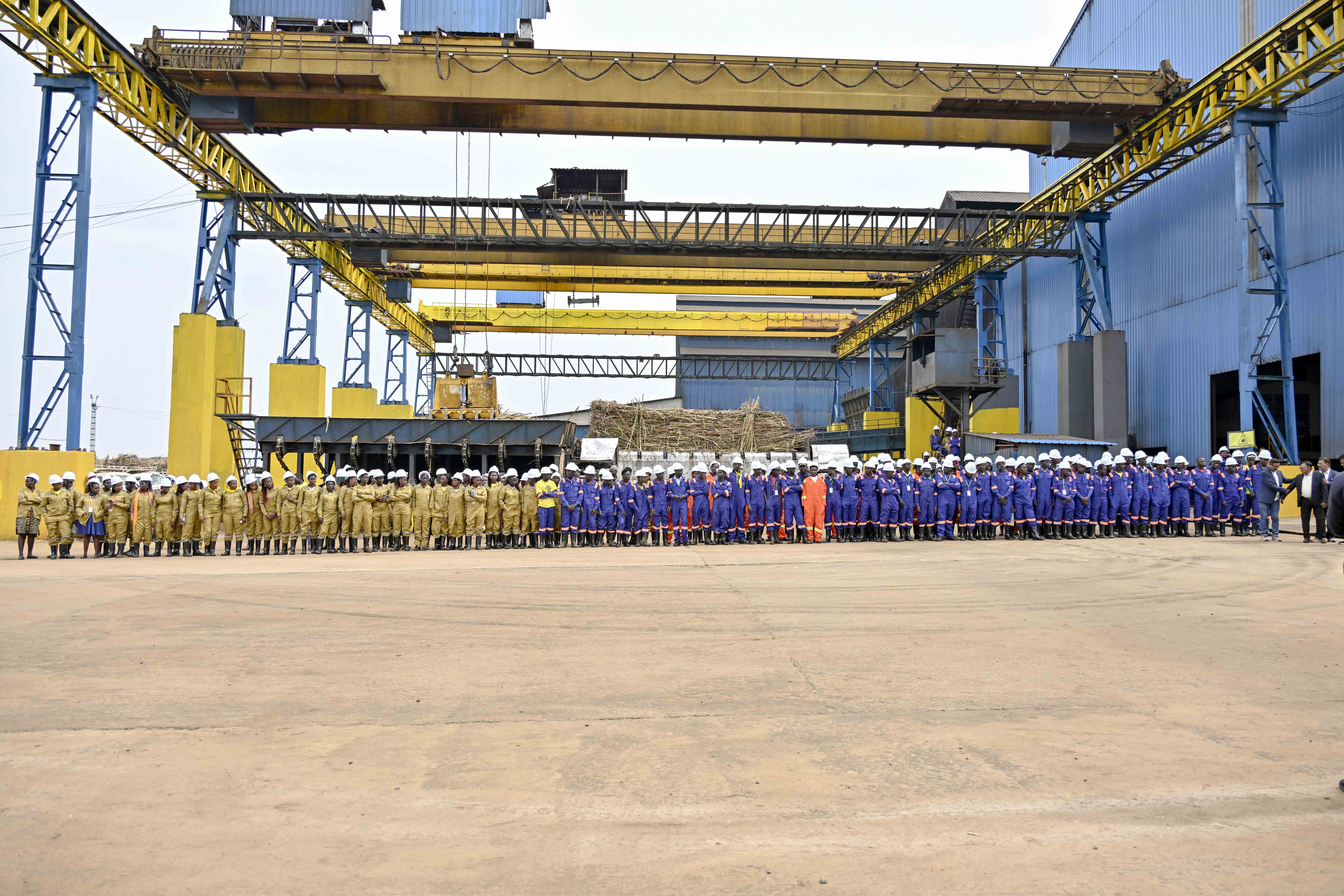 Some of the staff at the official Inauguration of Victoria Sugar Limited, Luwero Factory.