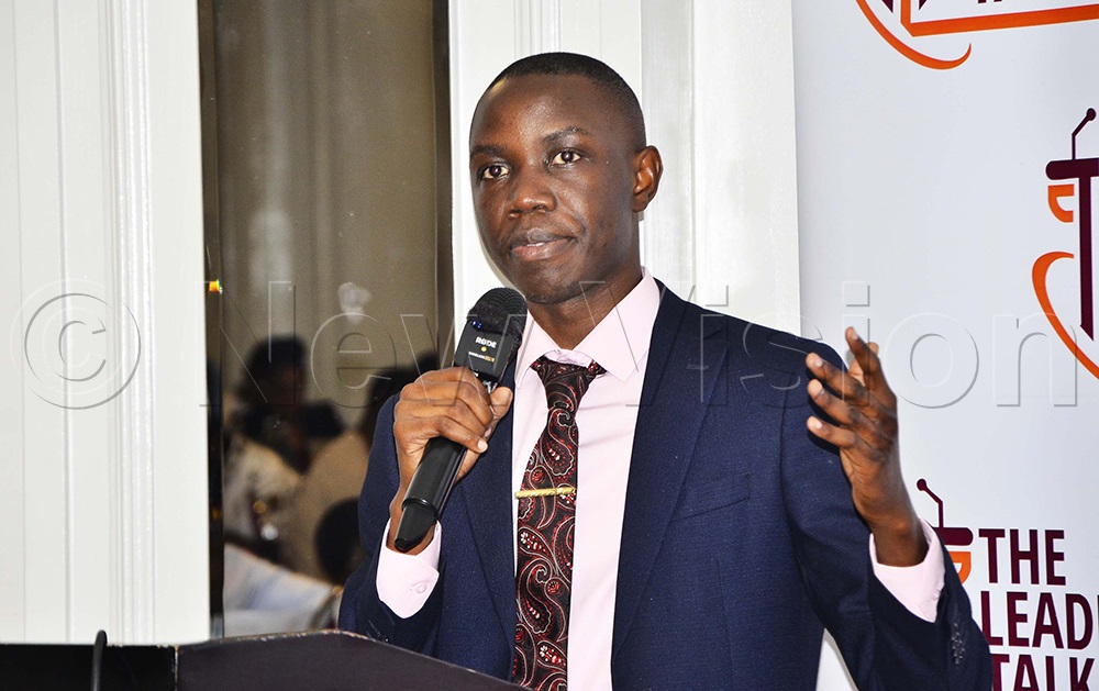 Wilfred Oketecho, Onyango & Co Advocates Associate, analysing the Sovereignty Bill, 2026, during a breakfast meeting at Fontis Residences Hotel, in Nakasero on Wednesday, April 22, 2026. (Photo by Juliet Kasirye)