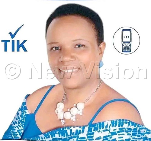 Ingrid Turinawe Kamateneti who has been working extremely hard to see Dr Kiiza Besigye on the verge of losing PFF party card for Rukungiri Municipality. (Photo By Isaac Nuwagaba)