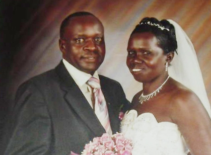 The Onebes on their wedding day.