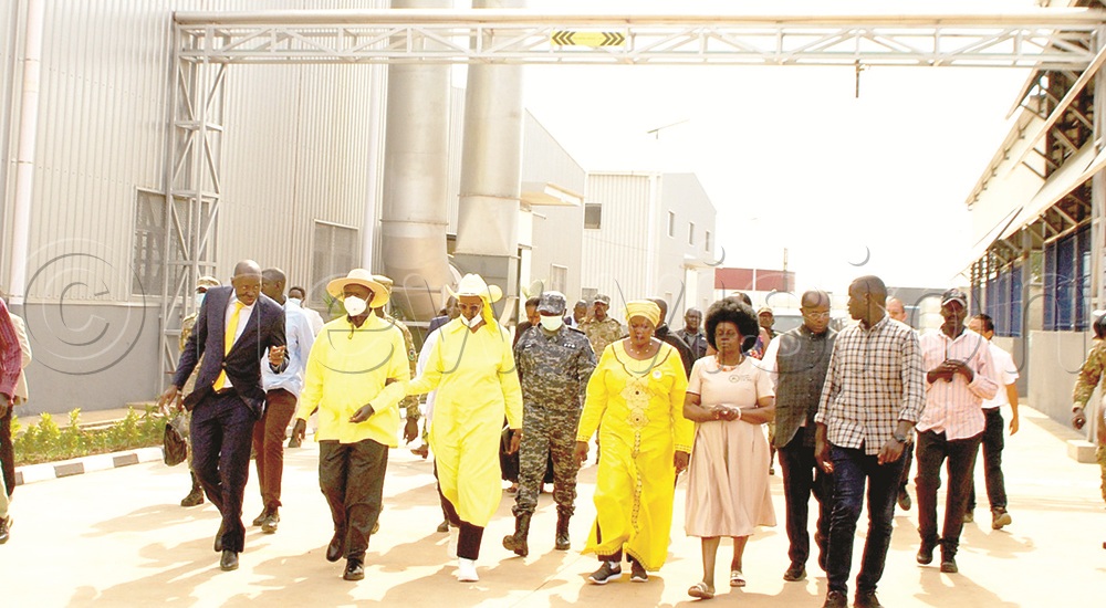 Museveni commissioning the Dei Group Advanced Agro Processing Park in Kamuli last week.