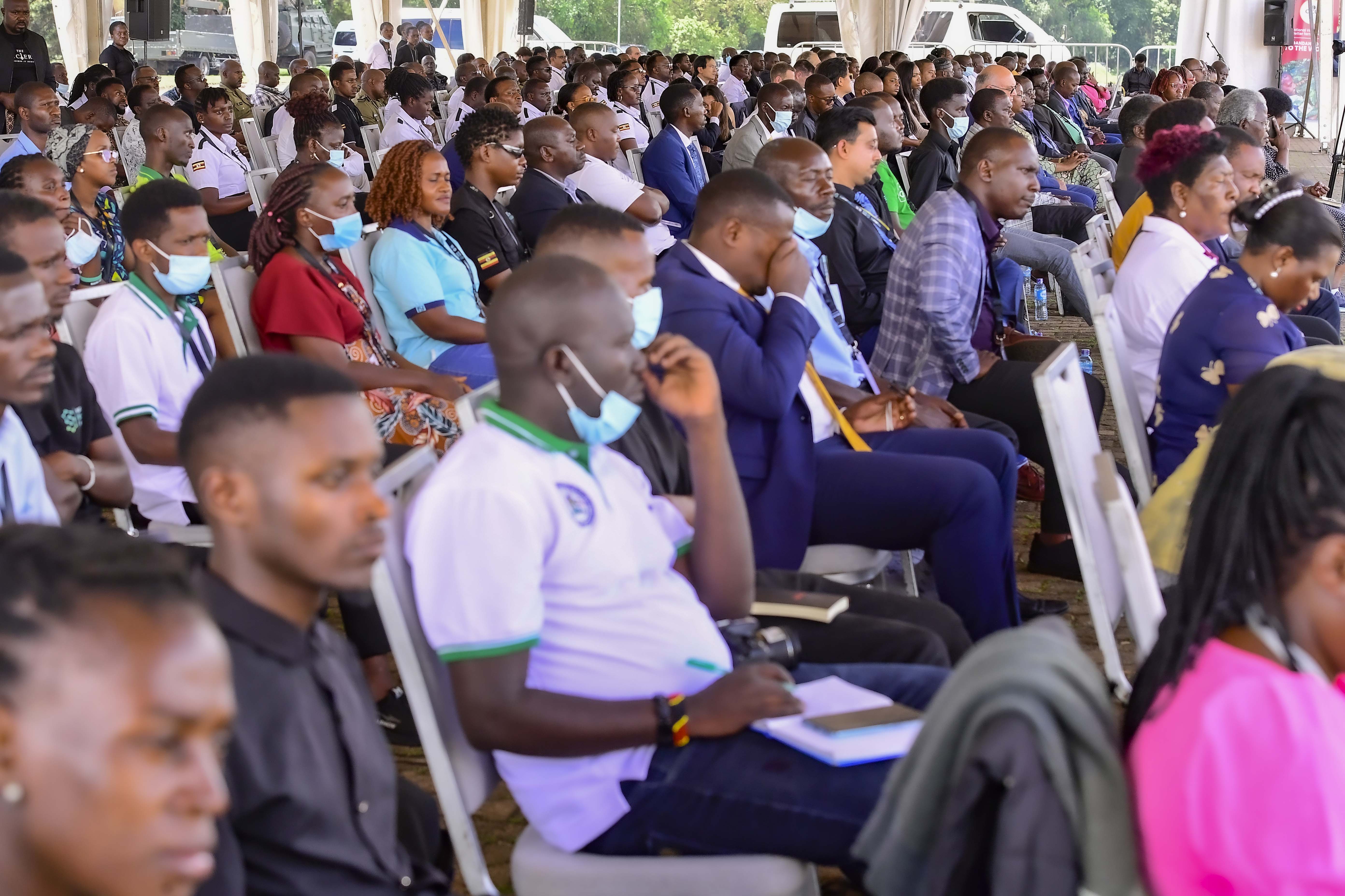 Bamwe aha bantu abahikire aha mukoro gw'okutongozaho National Science Week, 2023 omu kishaayi Kololo, Kampala Orwakana ebiro 09/11/2023.