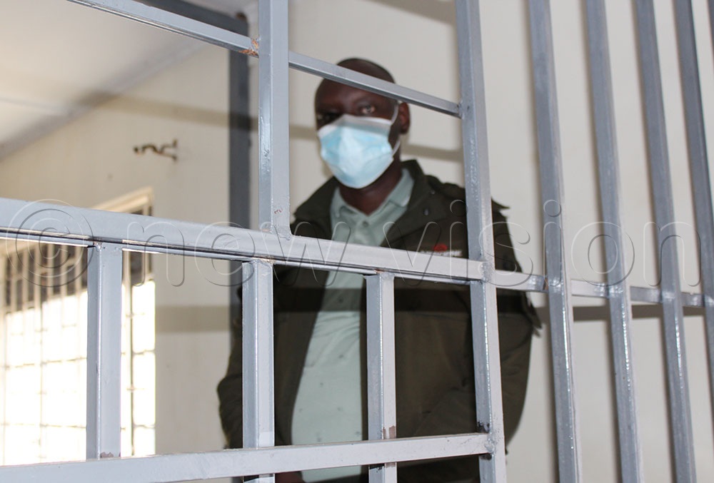 Businessman Daniel Nabasa in the dock at the General Court Martial (GCM) at Makindye in Kampala battling with murder, aggravated robbery, and kidnapping with intent to murder charges. (Credit: Douglas Mubiru)
