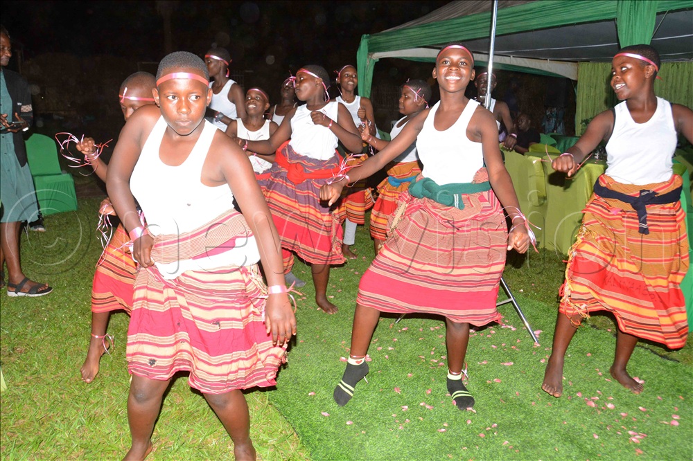 Pupils of Kasanga Primary School entertaining guests during the fundraising drive