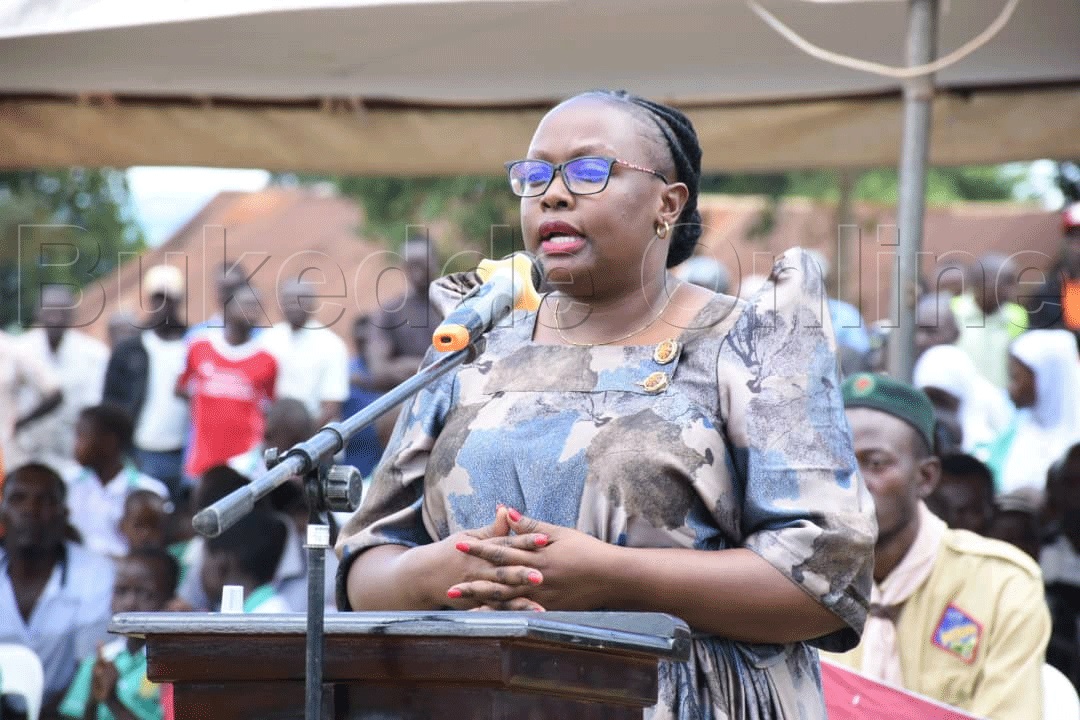 Joyce Baagala Omubaka omukyala owa Disitulikiti ye MNityana ng'ayogera 