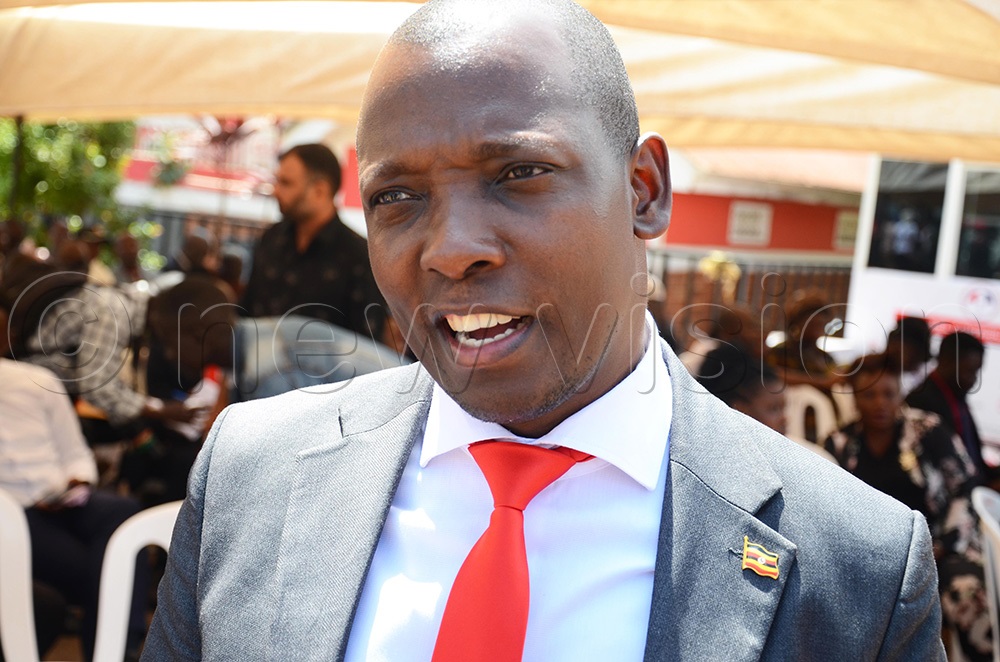  The Kyadondo East MP, Muwada Nkunyingi speaking to journalists after being vetted at NUP party headquarters at Makerere Kavule. (Photo by Isaac Nuwagaba)