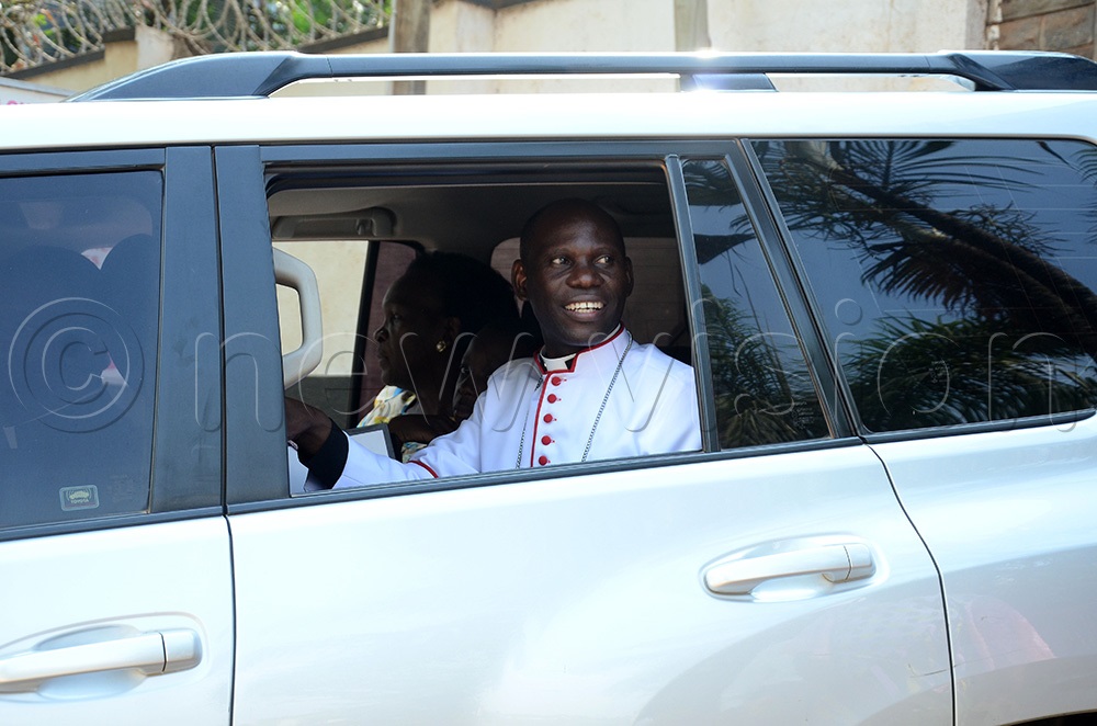 Rev. Canon Prof. Grace Lubaale, the fourth Bishop-elect of Busoga Diocese smiles as he leaves the Church of the Resurrection Bugolobi Kampala for Jinja where he is expected to be consecrated on December 14, 2025, at Christ’s Cathedral Bugembe in Jinja City. (Photo by Lawrence Mulondo)