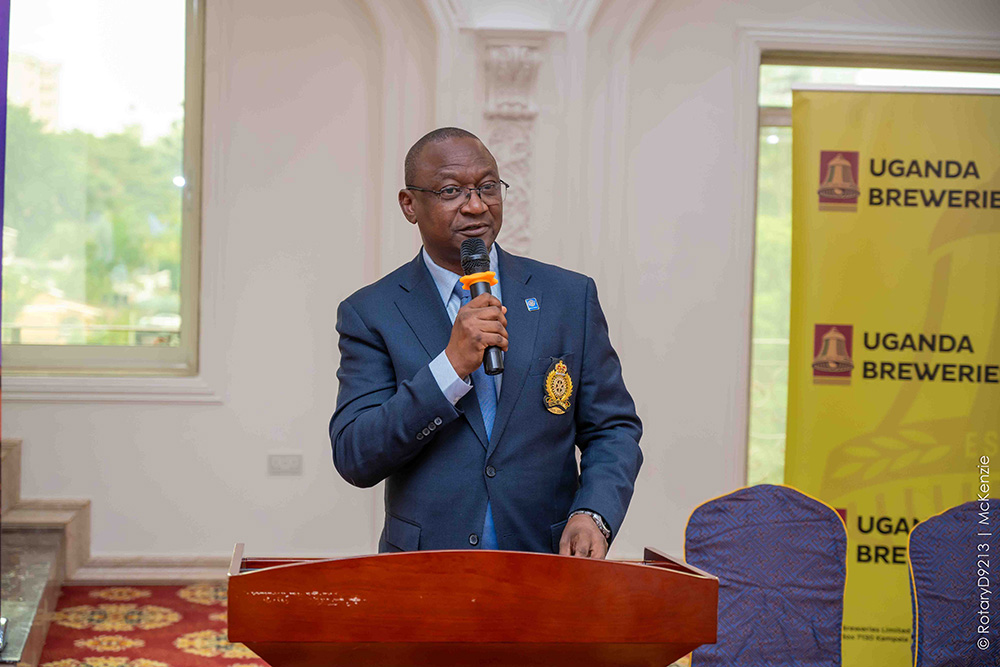 District 9213 governor Geoffrey Martin Kitakule said Rotary continues to champion sustainable service and community transformation through initiatives in health, education, youth empowerment, environmental conservation, economic development, peacebuilding and leadership. (Courtesy photo)