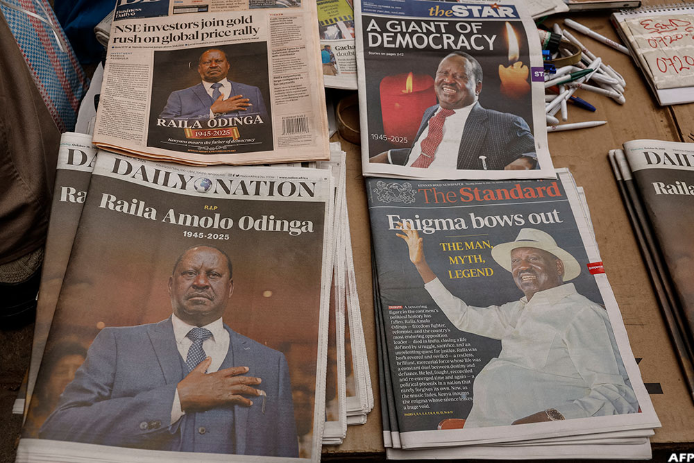 The death of Raila Odinga hogs the headlines in Kenya and beyond