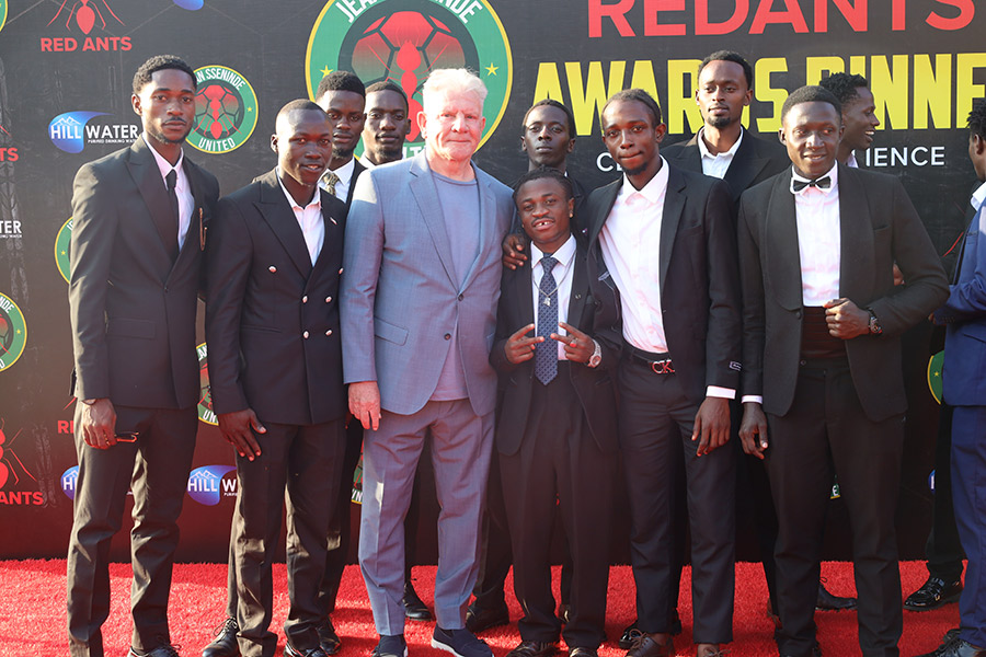 Uganda Cranes coach Paul Put with the players