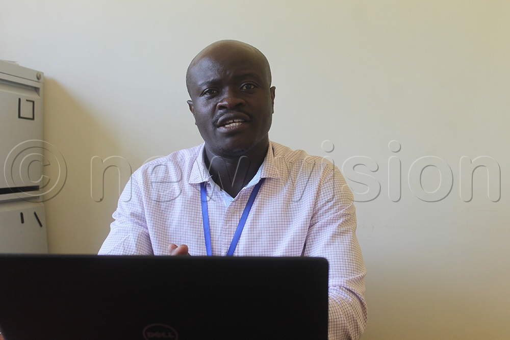 Joseph Isingoma, the Kasese District Disaster focal person saying that natural disasters have claimed over 65 lives and destroyed properties worth sh88b. (Photo by Samuel Amanyire)