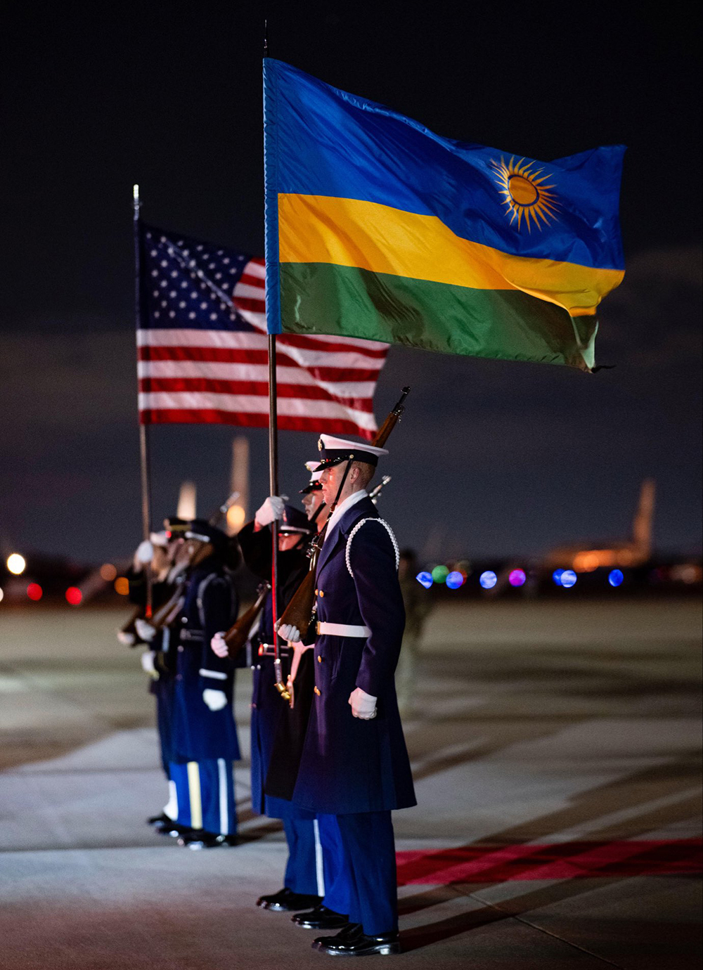 Parade to receive Rwanda's President Paul Kagame as he arrives in Washington, DC., where he is expected to meet with President Donald Trump. (Courtesy)