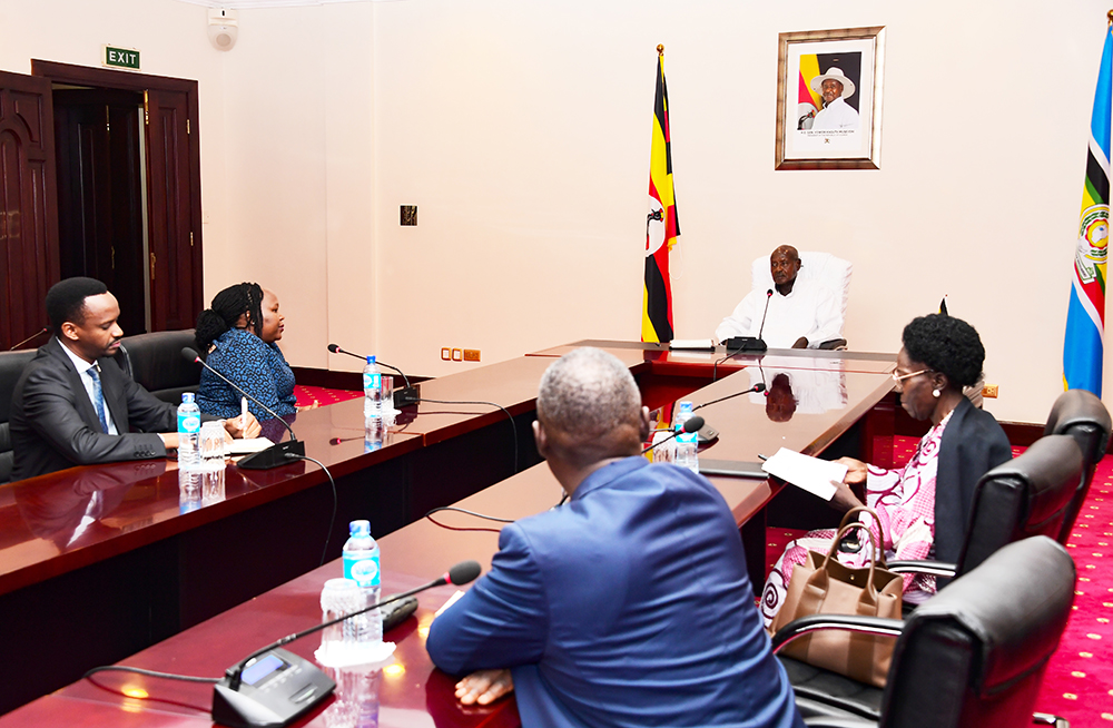Museveni during the meeting with the Secretary General of the East African Community (EAC), Veronica M. Nduva at State House Entebbe. (PPU)