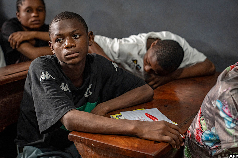 A former street child undergoing training at the training centre of the NGO OSEPER in Kinshasa