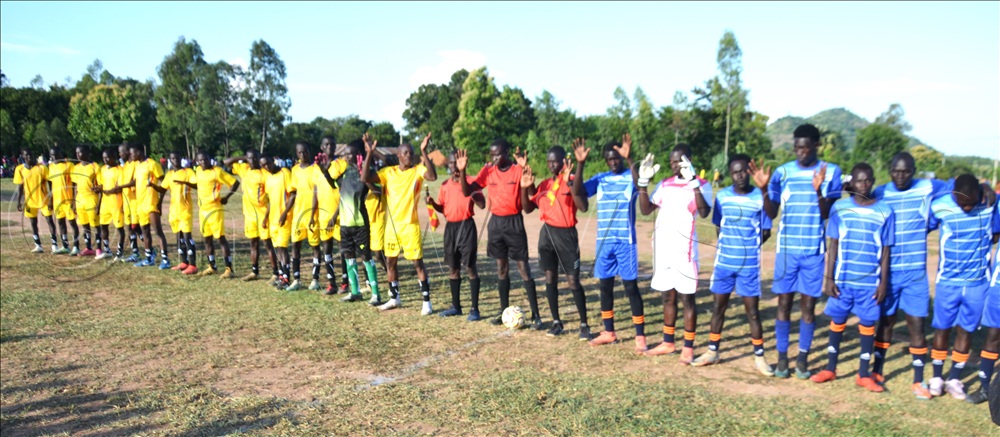 The youths of Lamwo and Terego getting ready for the football game