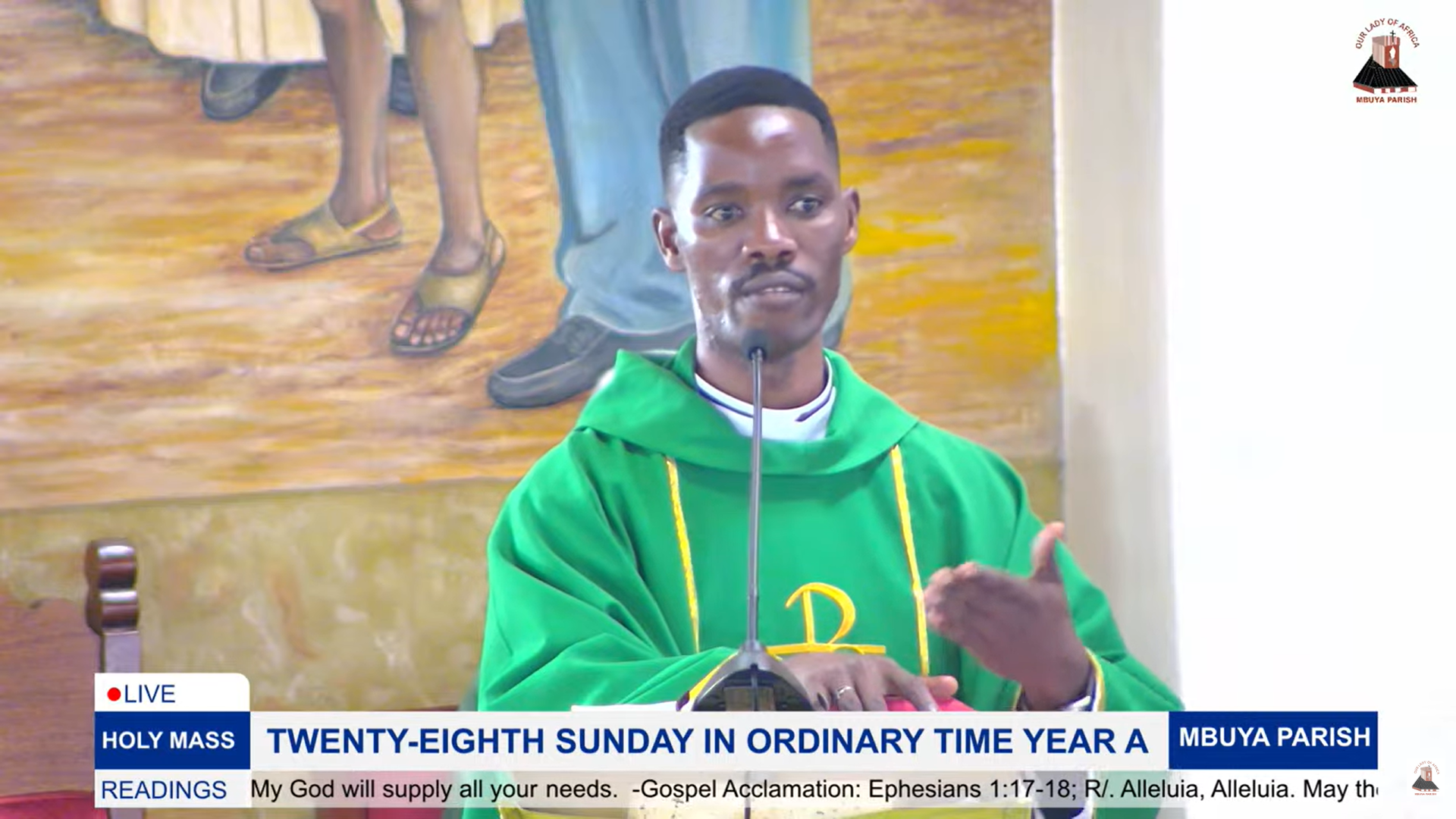 Online Church: @Our Lady of Africa Church Mbuya today, October 11, 2026