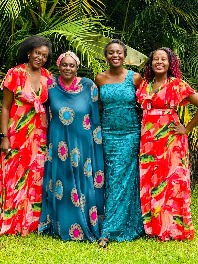Hon Mary Karooro Okurut with some of her daughters.