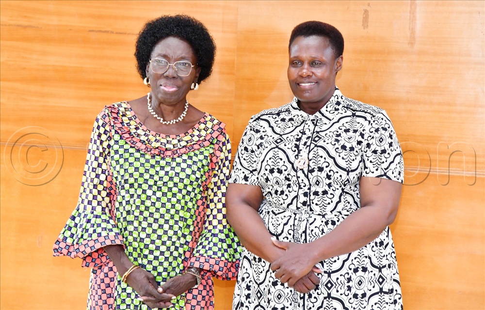 Rebecca Alitwala Kadaga,the first deputy prime minister with Vice President Jessica Alupo.