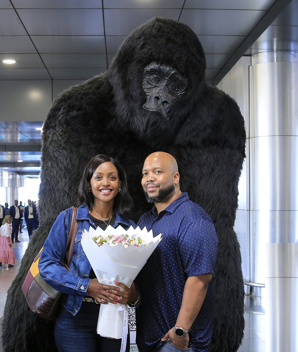 Princes Komuntare (Carrying flowers) shortly after arriving in Uganda. (Courtesy)