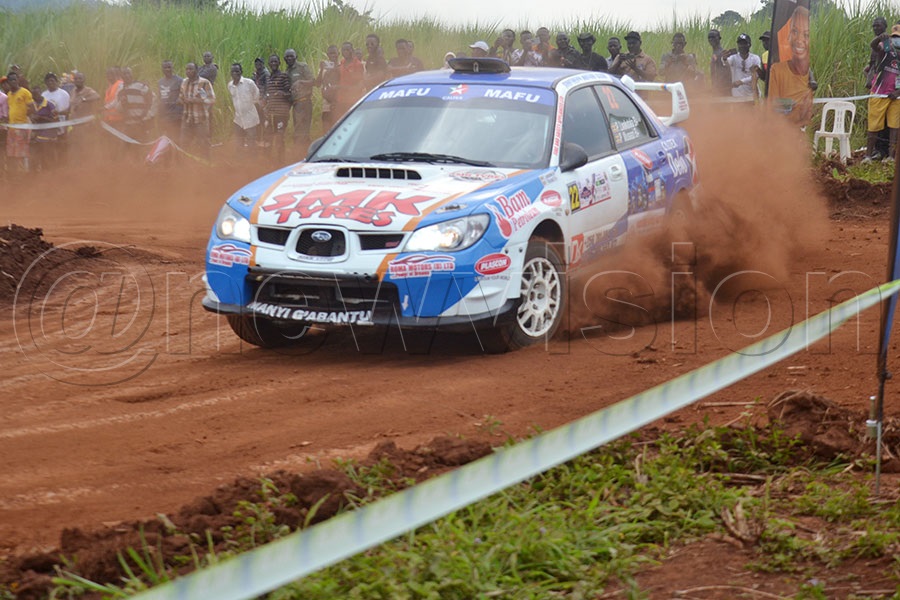 Rally driver Lwakataka in action. Photo by Gerald Kikulwe