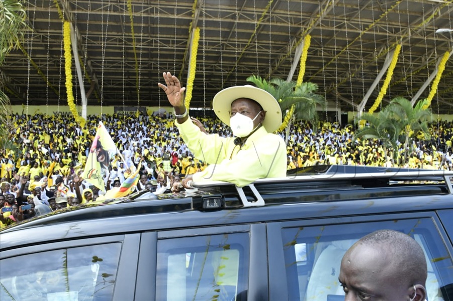 President Museveni was has today been nominated as the NRM presidential candidate. (Credit: Eddie Ssejjoba)