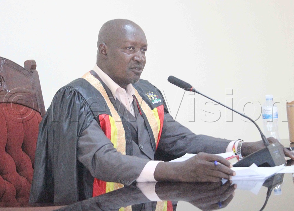 Outgoing speaker, James Kennedy Eisu Ojiji. (Credit: Michael Onyinge)