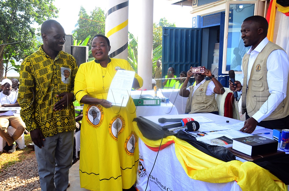 Prime Minister Robinah Nabbanja while addressing the press soon after being declared winner, said that the people of Kakumiro had voted for peace, stability and development. (Photo by Ismael Kasooha)