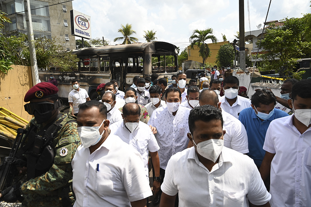 Sri Lankan security forces deployed in Colombo after night of violence