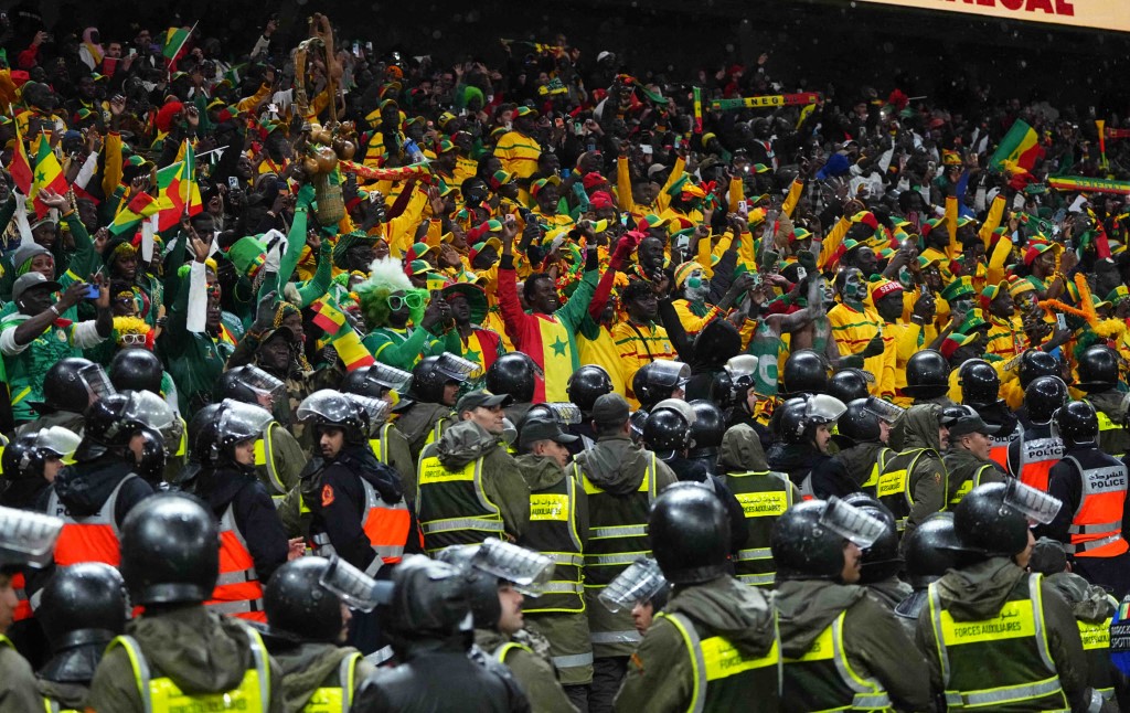 Senegal fans celebrate  during the AFCON final between Morocco and Senegal at Complexe Sportif Prince Moulay Abdellah, Rabat, Morocco on January 19, 2026. 