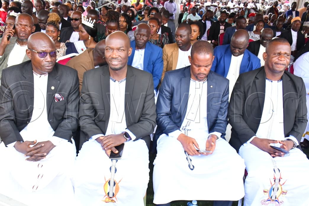 A delegation from the Busoga Consortium for Development, led by Director General Anthony Mula (second left), during the event.
