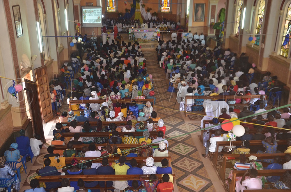 Aerial view of the Christians in Lodonga Minor Basilica during the Christmas prayers. (PHOTO BY ADAM GULE)