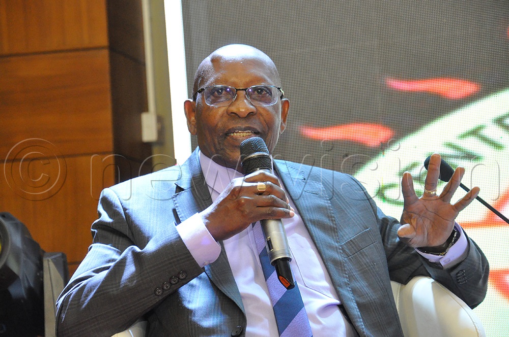 Professor Frederick Ssempebwa, former member of the 1995 Constitution Commission addressing journalist during the 2nd National Uganda Constitution Conference at Sheraton Hotel on October 10, 2025. (Photo by Nancy Nanyonga)