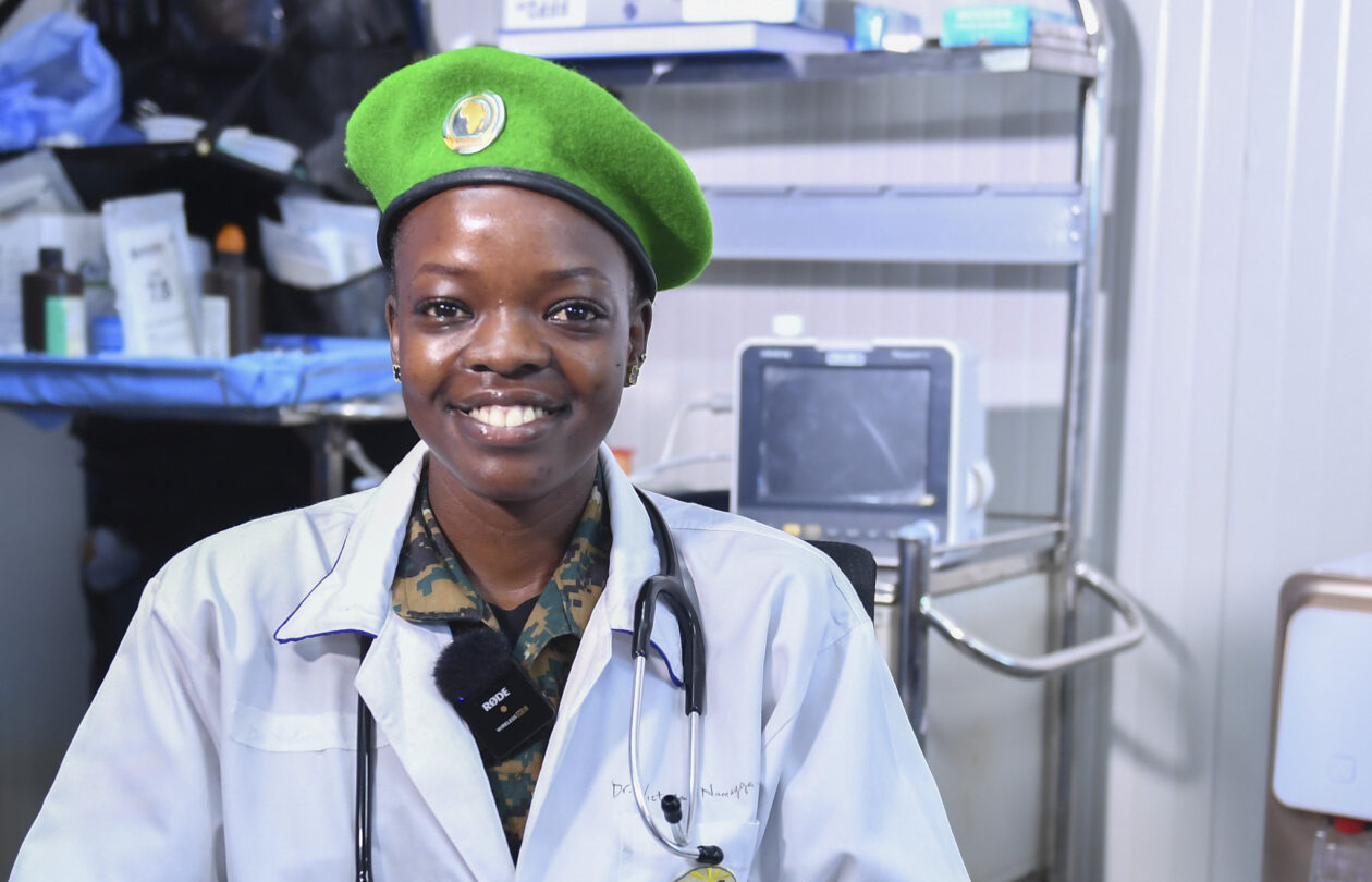 Lt. Dr. Victoria Namagga of the AUSSOM Uganda Battle Group 44.(African Union photos)