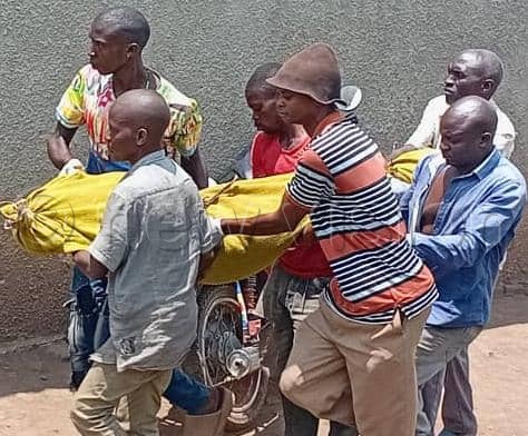 The body of Asiimwe Madina was taken to Rugazi Health Centre IV for a postmortem. (Photo by Bruno Mugizi) 