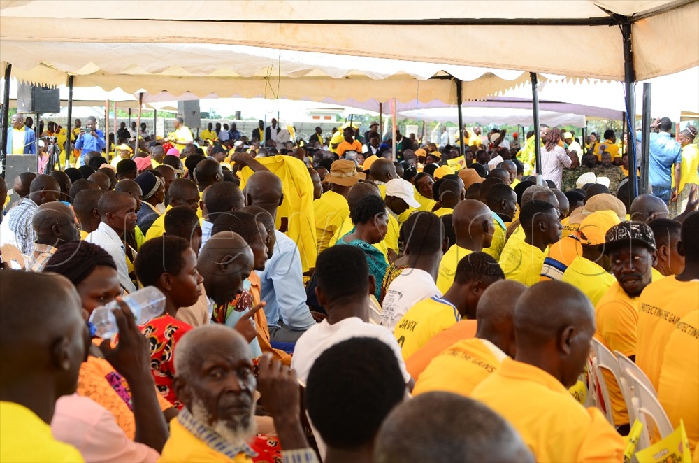 NRM structure members attending the grassroot mobilisation meeting.