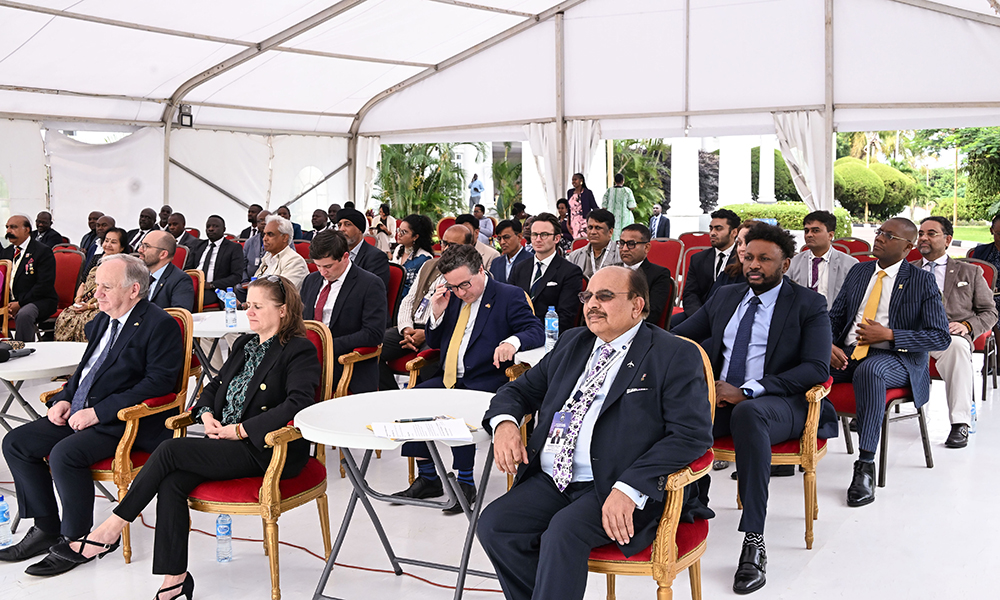 Investors, West Minister Africa Business Association in the UK and the South Asia Chamber of Commerce from India, during a meeting with President Museveni at State House, Entebbe on Monday, Feb. 23, 2026. (PPU)
