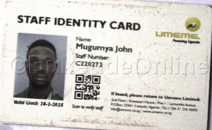 Kkaadi Ya Mugumya Eya UMEME Eraga Nti Akolera Ku UMEME.