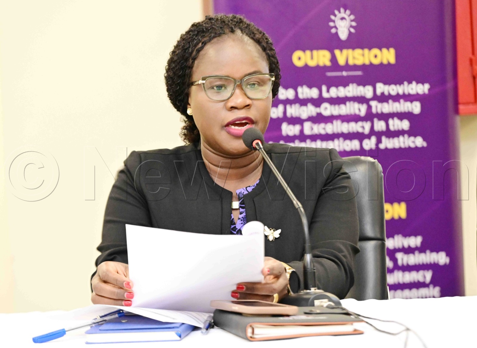 Pamela Lamunu, Acting Chief Registrar of Uganda's courts. (Credit: Mpalanyi Ssentongo)