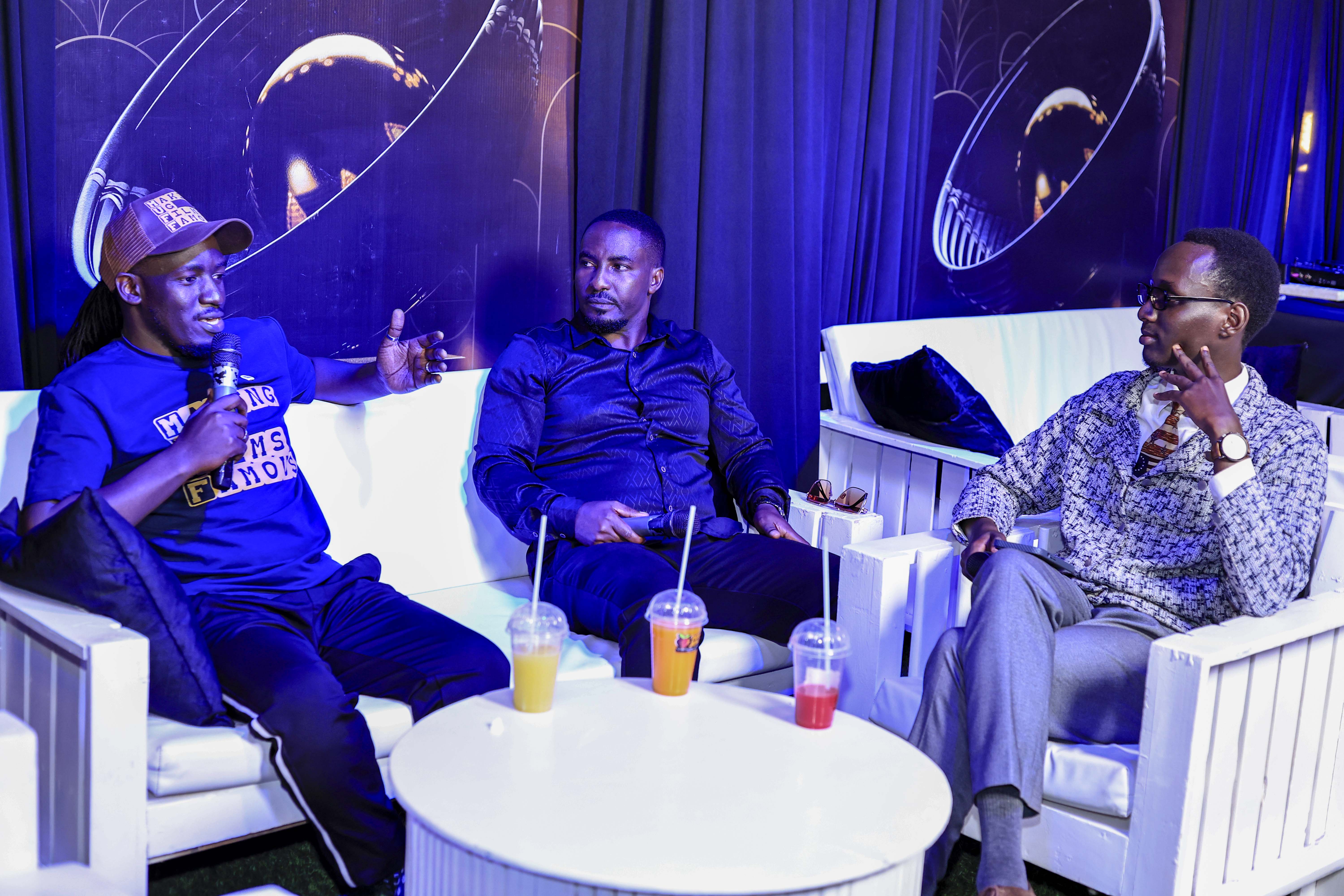 The Panel Of The Night That Included Kasule Douglas Benda, Godfrey Musinguzi And Ivan Ndekezi Giving Her Opinion About The Nominees. Photo By Ignatius Kamya