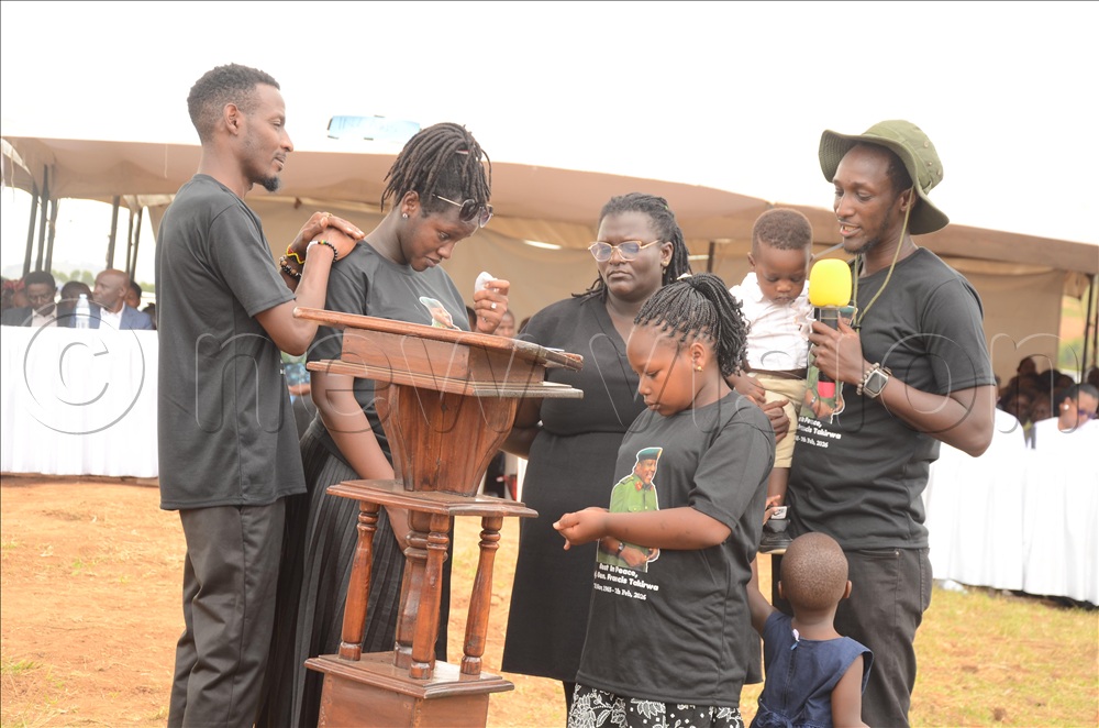 Children of the late Francis Takirwa giving their speech.