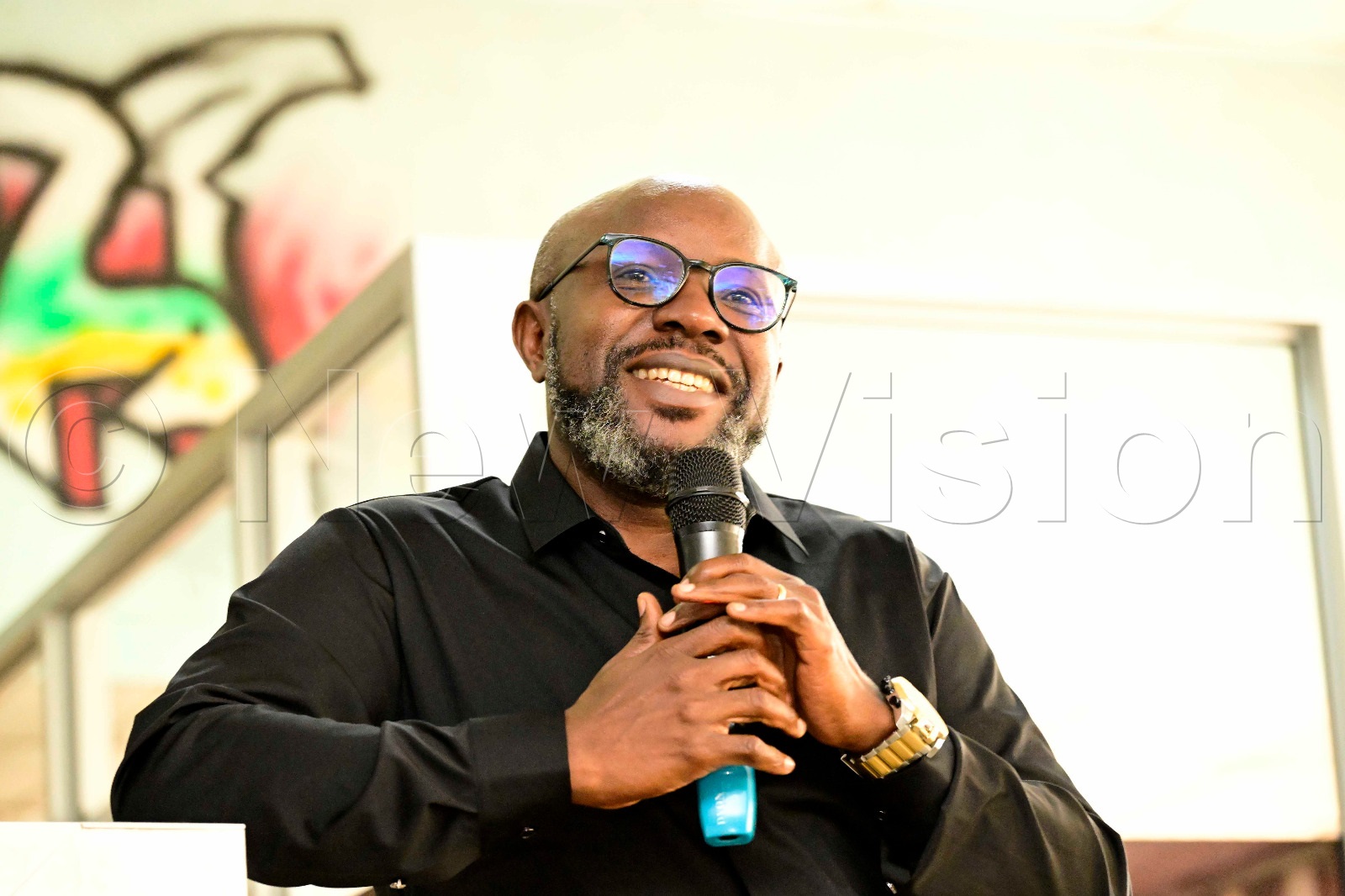 Vision Group CEO, Don Wanyama, giving remarks.