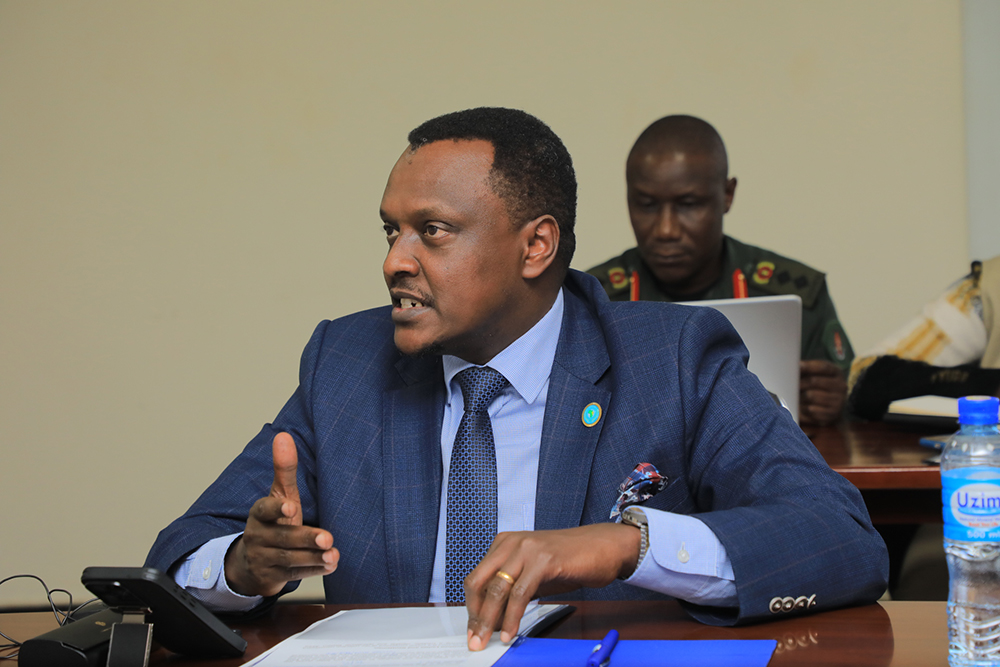 Brigadier General Ronald Rwivanga, Director of the Eastern Africa Standby Force (EASF) (centre). (Courtesy)